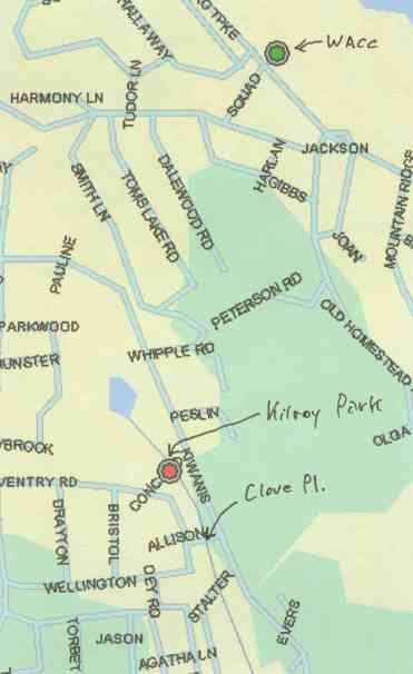 Route Map to Kilroy Park